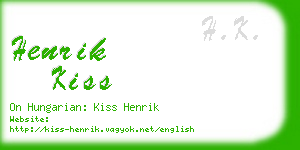 henrik kiss business card